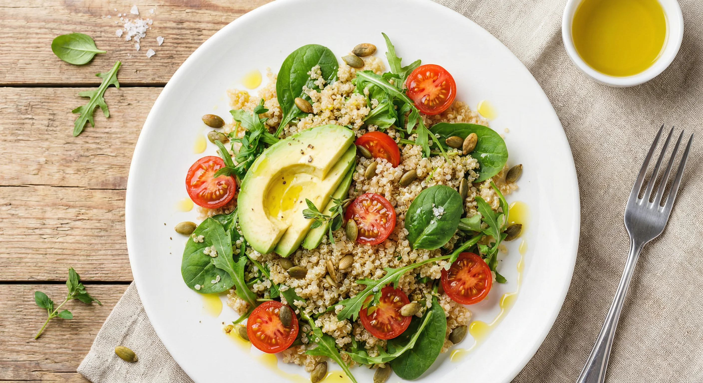 Quinoa and avocado salad